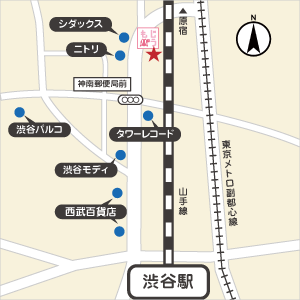 もじパラ渋谷店　地図